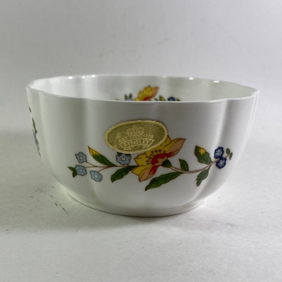 Vintage 1960's Aynsley AYNSLEY Bone VAR-I-ETE Bowl Garden with butterflies - Picture 2 of 8